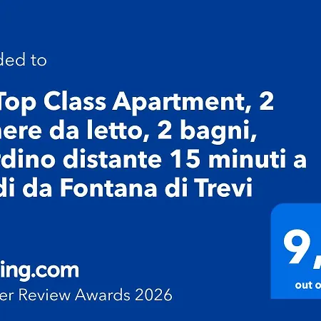 C3 Class Apartment, 2 Da Letto, 2 Bagni, Giardino Distante 15 Minuti A Piedi Da Fontana Di Trevi Apartment Rom